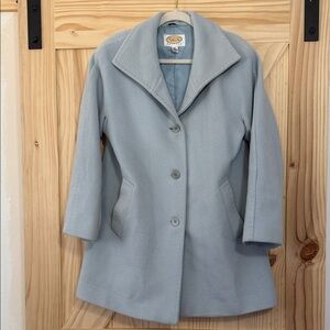 Talbots Light Blue Women's Wool Blend Pea Coat
